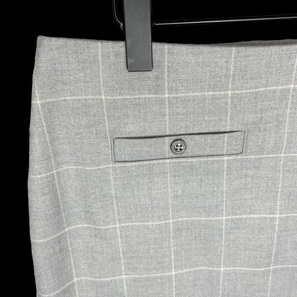 NWT Banana Republic Petite Gray Plaid Soft Brushed A-Line Mini Skirt 12P - Picture 4 of 10